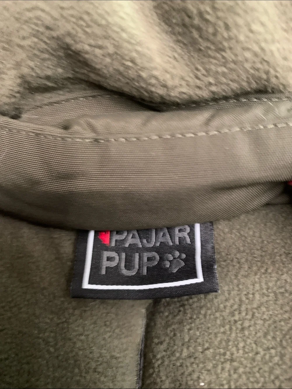 🦋 PAJAR PUP Green Military Zeus Jacket For Dogs with Faux Fur Trim NWT $98